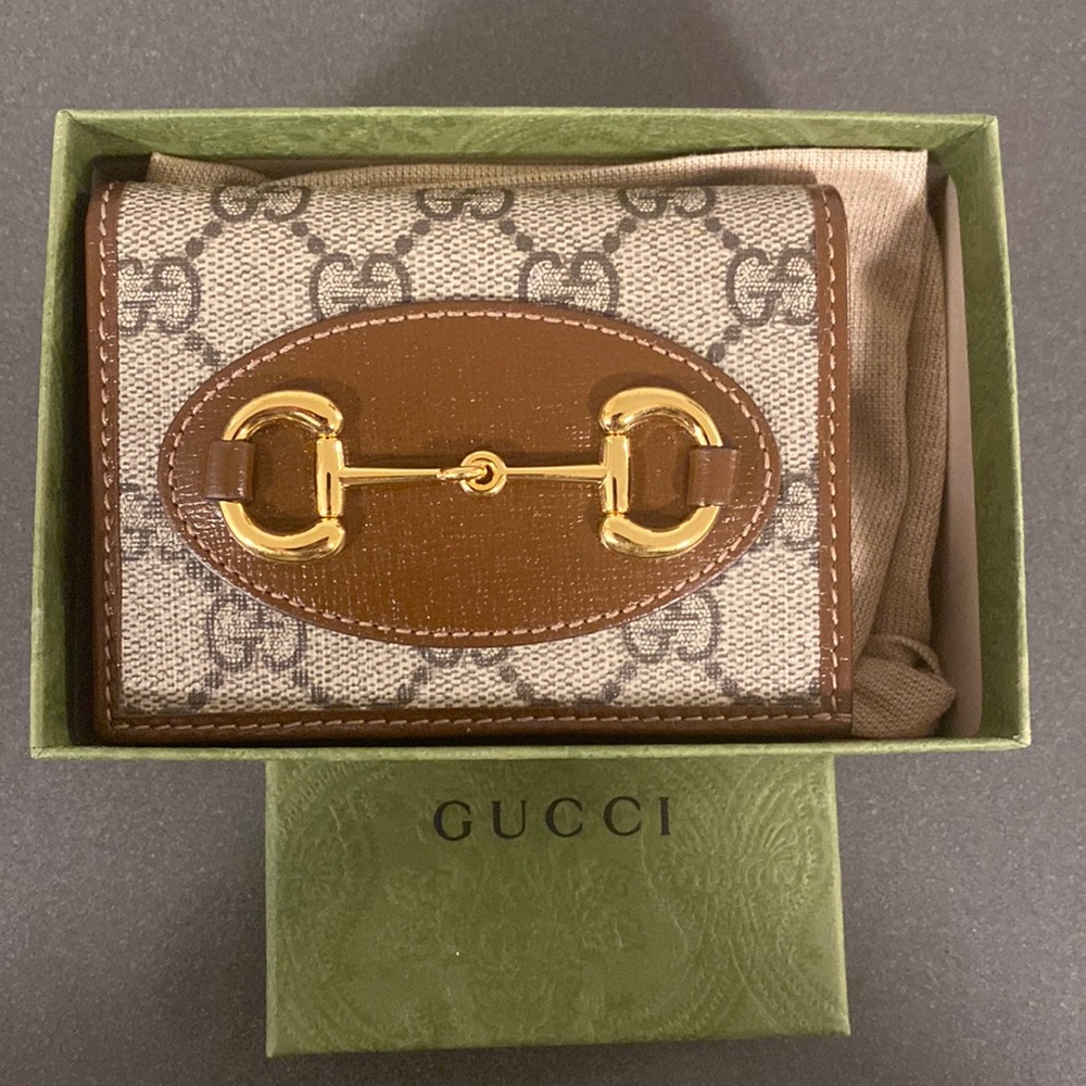 GUCCI HORSEBIT 1955 CARD CASE WALLET